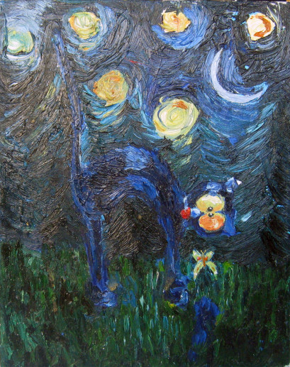 Картина «Кот» — холст, масло, живопись