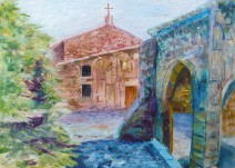 Картина «Церковь» — холст, масло, живопись