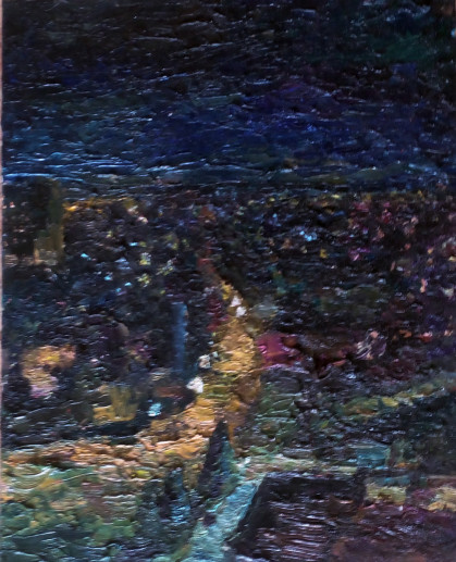 Картина «Ночь. Файзабад. 1984» — холст, масло, живопись